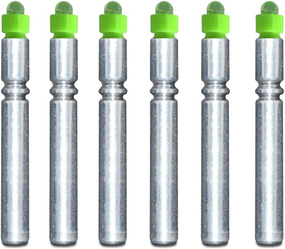 6PCS-LED Bobber Light Replacement Battery for Archery Nocks, Fishing (Green)