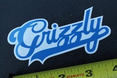 Grizzly Skateboards Griptape Baseball Blue OG Z58B Vintage Skateboarding STICKER