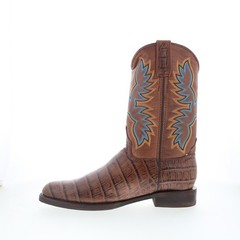 Dingo Trail Boss DI-108 Mens Brown Leather Pull On Cowboy Western Boots 10
