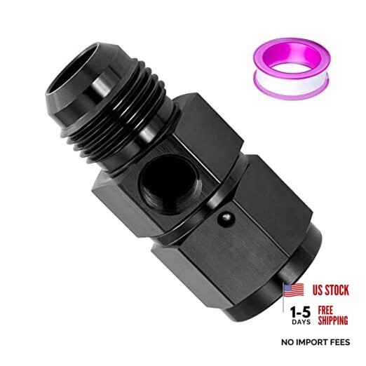 8AN Male Flare to -8 Female Swivel with 1/8 NPT Gauge 8AN with 1/8 NPT Port