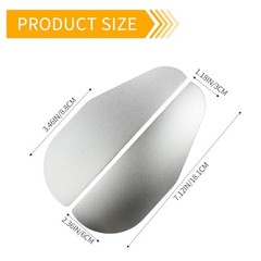 2PCS Side Mirror Visor Rain Guards – Car Rain Guard – Aluminum Alloy Silver