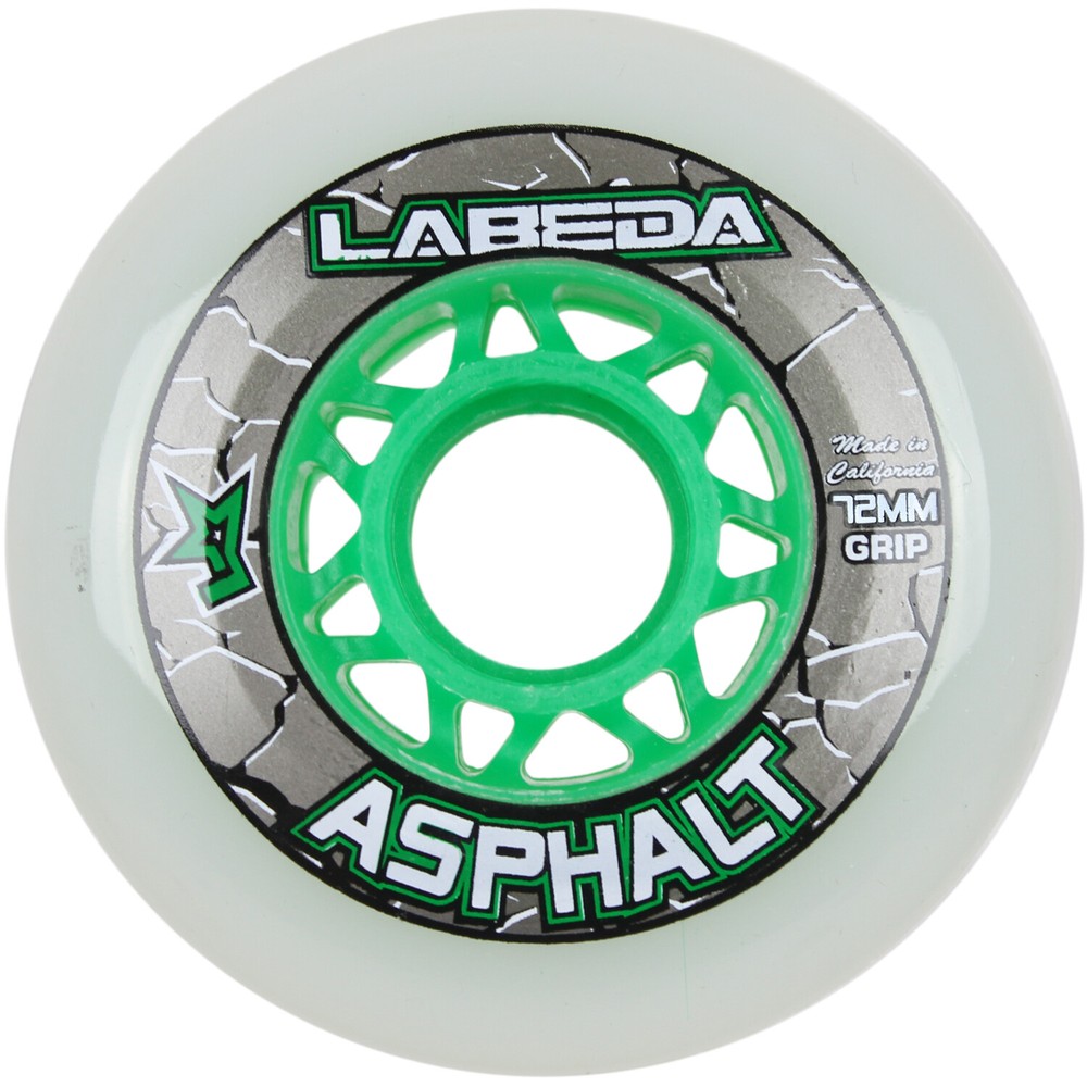 Labeda Asphalt Outdoor Inline Roller Hockey Wheels 72mm White 83A Outdoor Single