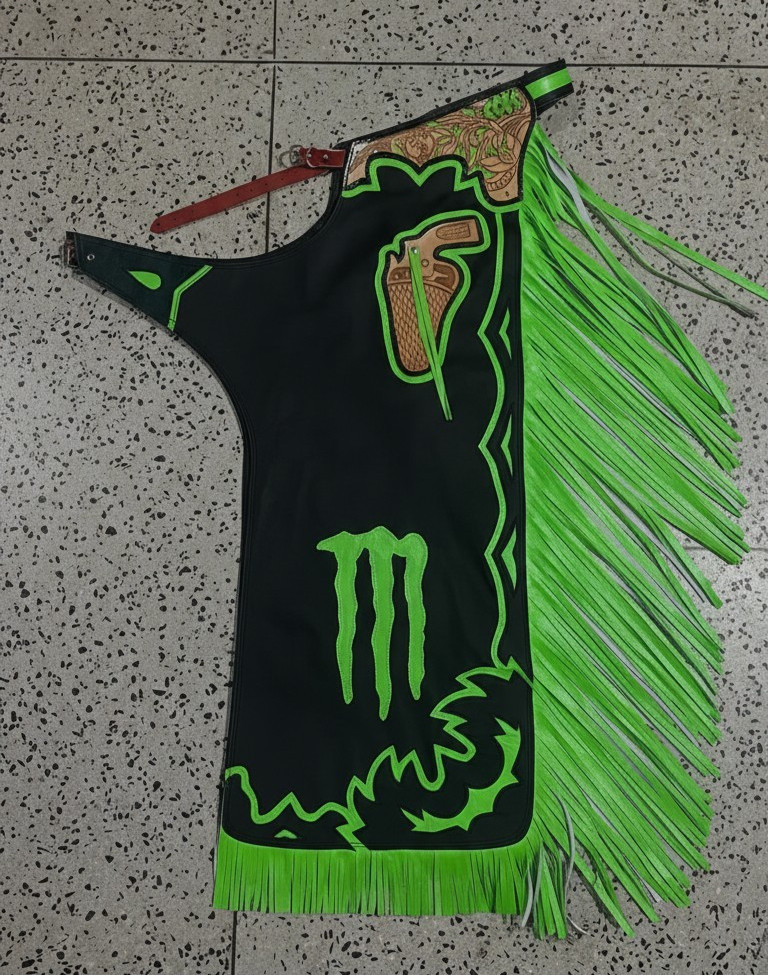 Custom Bull Riding Chaps for Kids and Adults – Pro Rodeo Chaps with Leather Tool