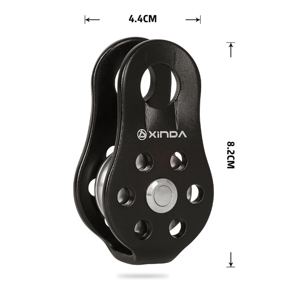 20kN Fixed Micro Pulley for Rock Climbing, Rappelling, Zipline 1/2 or 13mm Rope