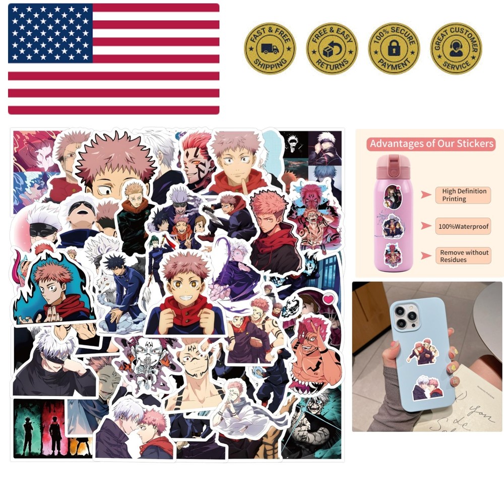 55pcs Popular Jujutsu Anime Kaisen Stickers for Kids, Children’s Hot Cartoon …