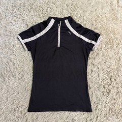 Women’s Medium Grey Alessandro Albanese Short Sleeve Horseback Riding Sunshirt