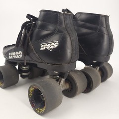 Vintage Labeda LT429 Roller Skates Size 8 Black w/ Wicked To The Max 62mm Wheel