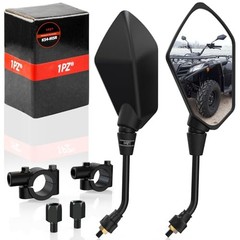 Motorcycle Mirrors ATV Mirrors with 7/8″ Handlebar Mount Compatible with