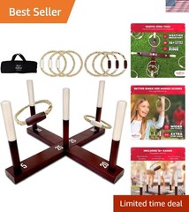 All-Weather Rustic Ring Toss Game – Durable and Portable for Outdoor Adventures