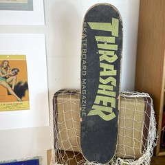 Thrasher Magazine Skateboard Deck Trashed Destroyed For Use, Display, Home Decor