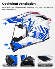 Ilm Youth Dirt Bike Helmets Kids Atv Motocross Bmx Off Road Motorbike Visor