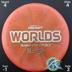 Discraft Z Swirl Zone SS – 2026 Worlds – Scale Weight
