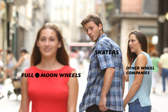 Full🌑Moon 97A Dual Glow Swirl Dual Wield Park Shape Skateboard Wheels Brand New