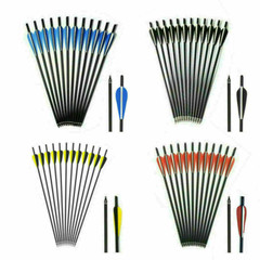 12Pcs 17″/20″/22″ Carbon Arrows OD 8.8mm Crossbow Bolts or Quiver Target Hunting