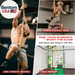 Climbing Rope Gym Workout – 10FT Heavy Duty Jute Thick Ropes for Adults Strength