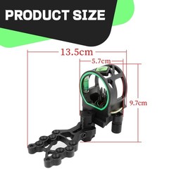5 Pin Compound Bow Sight 0.019″ Optical Fiber Adjustable Archery RH LH Hunting