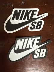 Lot Of 2 White -Black Nike SB Stickers Authentic – Brand New FREE SHIPPING