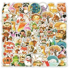 25Pcs Random Cute Fairy Tale Cartoon Animal Fairytale Graffiti Stickers