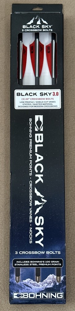 Bohning Black Sky 3.0 20” Crossbow Bolts 3 Pk