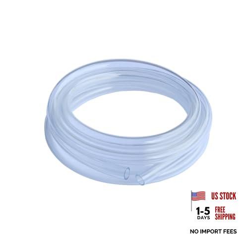 10-Feet-Long Clear Vinyl Tubing Flexible PVC Tubing Food 3/8″ I.D x 1/2″ O.D