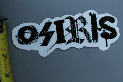 Osiris Skateboard Shoes Clear Black Graffiti Z3C Vintage Skateboarding STICKER