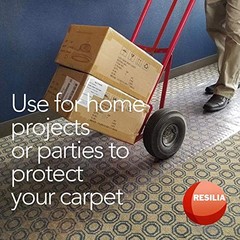Clear Vinyl Plastic Floor Runner/Protector – 27″ x 25′ – Low Pile Carpet
