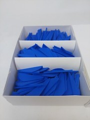 2.0″ Blue Raptor II R2 Vanes By Norway Industries: Bulk Package Of 500 Count