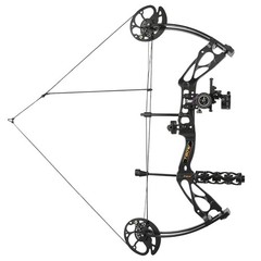 Compound Bow Arrow Kit Adjustable 0-70Lbs 325fps IBO 16.4-30″ Hunting Bowfishing