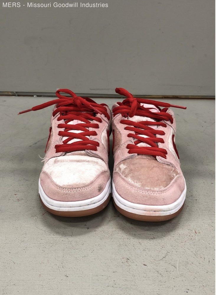 Nike SB Dunk Low StrangeLove Pink Red White Skateboarding Shoes Size 7