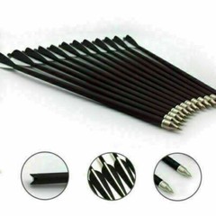 12Pcs 20 inch Crossbow Bolts Carbon Arrow For Hunt Target OD 8.8mm With 4″ vane