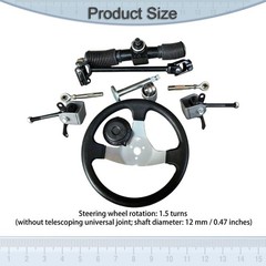 300mm Steering Wheel Steel Kit Replacement Wear Resistant Easy to Install