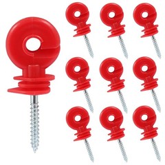 10Pcs Red Electric Fence Insulator, 91mm/3.58 inch Screw-in Electric Fence In…