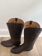 Lucchese Classics Brown Leather Western Cowboy Boots Men’s US Size 8.5 D