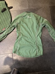 LeMieux Suede Saddle Pad , Ear Bonnet U.S. 4 Riding Shirt Set Hunter Green