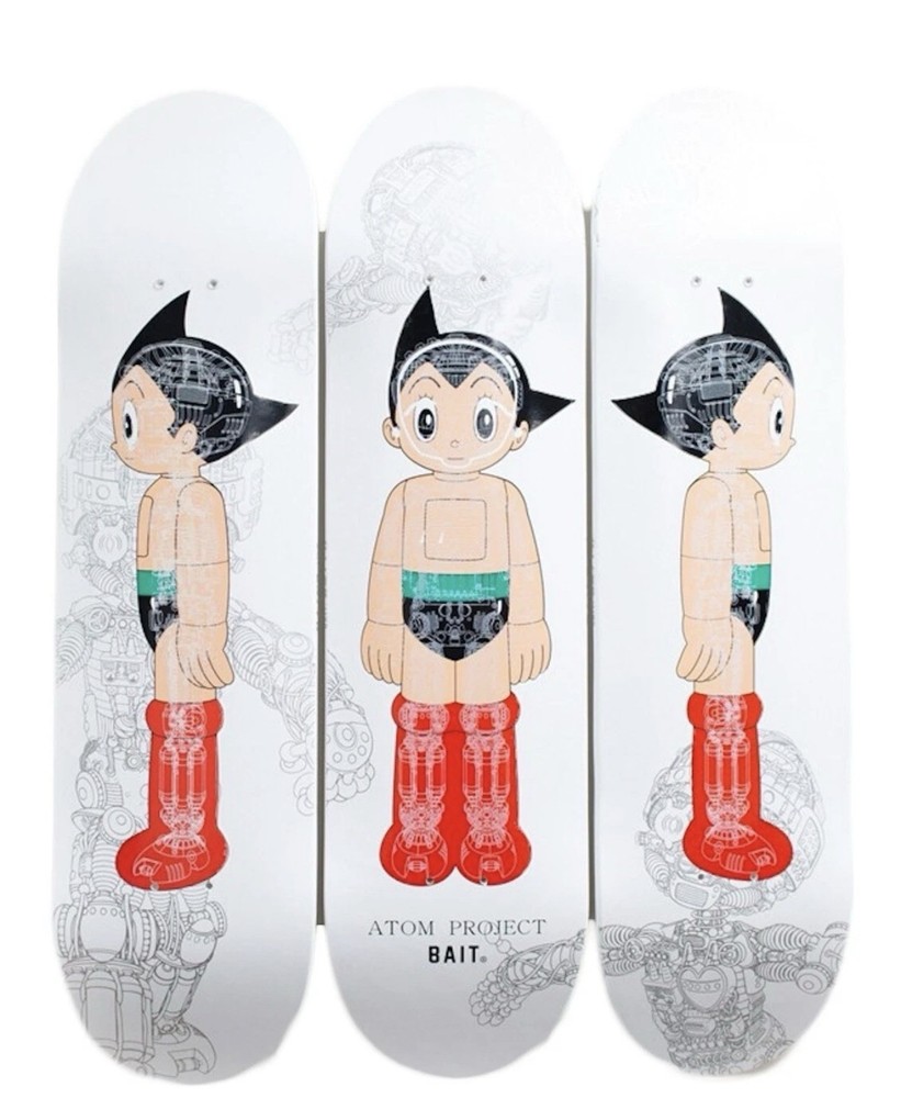 Bait x Astro Boy Project Skate Deck Set Rare Triptych Edition Wall Art