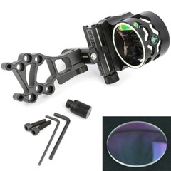 5 Pin Sight Compound Bow 4X 6X 8X Lens 0.019″ Fiber Adjustable Archery Hunting