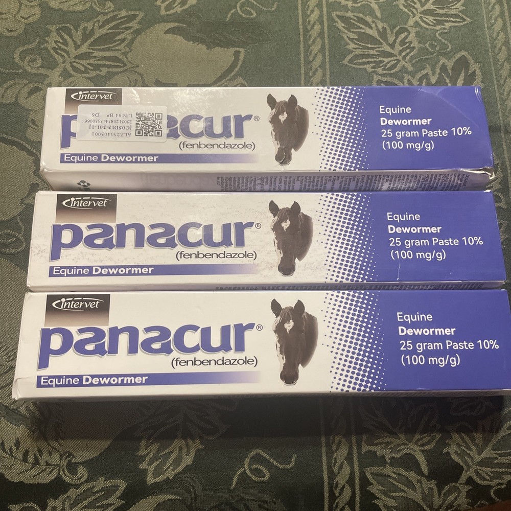 Panacur Equine Horse Dewormer 25 gram Paste 10% PACK OF 3