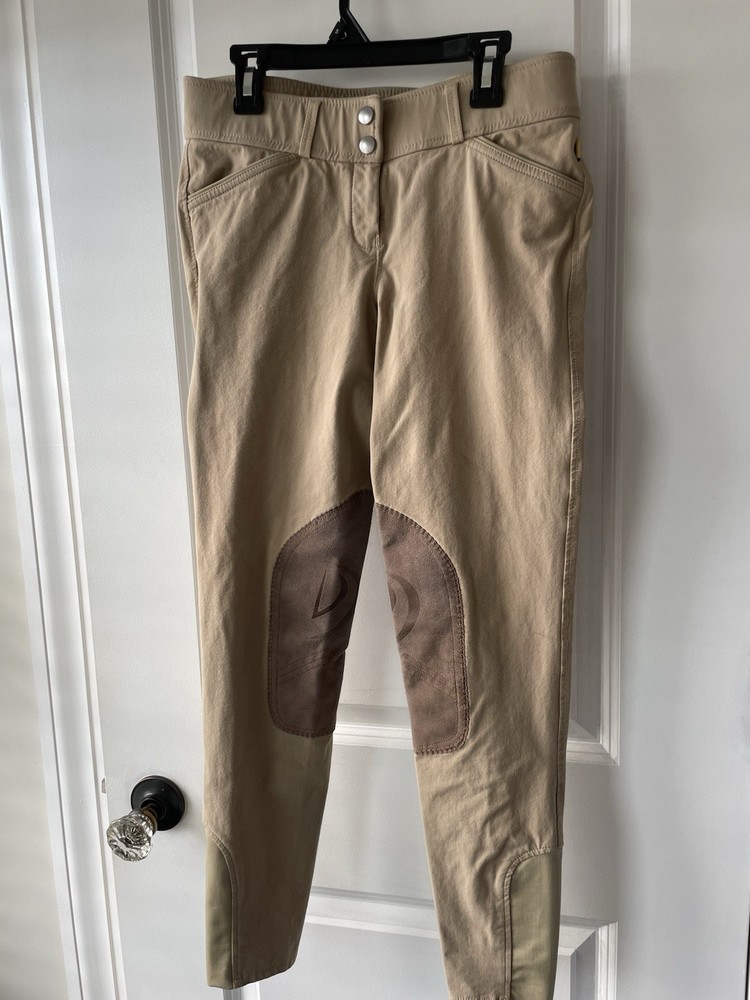 Devon Aire Women’s Riding Breeches, Size 26R, Khaki Beige Tan