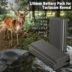 2 Pack Reveal Battery Pack for Tactacam Trail Camera, Rechargeable Lipo Lithium