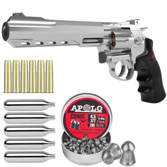 Crosman SR357 .177 Cal Air Pistol CO2 Metal Revolver w/ 200 Pellets & 5 CO2