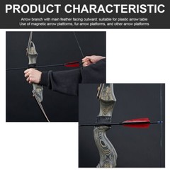 12Pcs 32″ Turkey Feather Carbon Arrows Spine 500 OD:7.8 for Compound&Recurve Bow