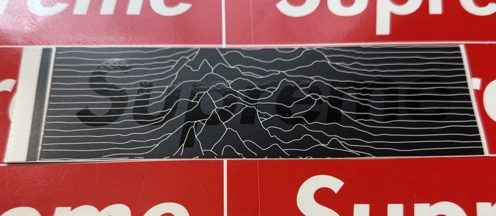 Supreme Black Peter Saville Joy Divison Box Logo Sticker 2005 Ships Same Day ✉️