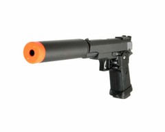6MM BB G10A UKARMS SPRING RAPID FIRE PISTOL AIRSOFT GUN W/ BARREL EXTENSION