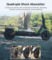NAVEE GT3PRO Electric Scooter Adults 20MPH Foldable E-Scooter Suspension 10″Tire