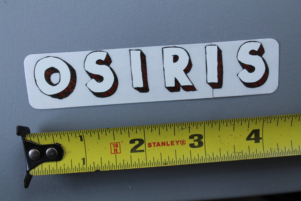 Osiris Skateboard Shoes Clear Black White 3D Z3C Vintage Skateboarding STICKER