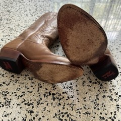 Tony Lama Western Cowboy Boots Mens 8.5D Brown Leather Tascosa