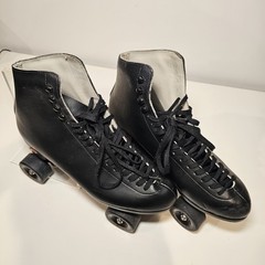 Riedell 121 Ex With 62mm Roller Bones Wheels. Black Leather Mens 11.5