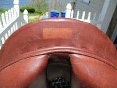 18» MEDIUM CROSBY A/P ENGLISH SADDLE w NEW LEATHERS &BREAKAWAY IRONS,