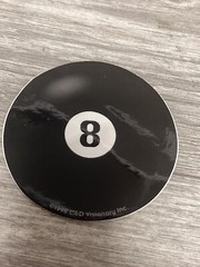 EIGHT 8 BALL POOL 1999 C&D Visionary Inc Y2K Vintage ROUND STICKER NOS RARE
