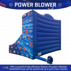 OZIS Inflatable Basketball Hoop Game with Balls & Blower, Indoor/Outdoor Party